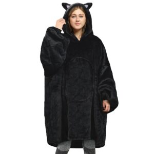 Catalonia Classy Cat Oversized Hoodie Blanket