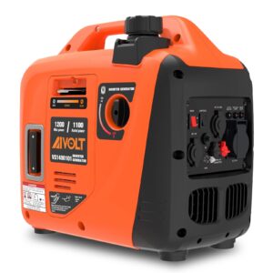 AIVOLT 1200W Petrol Inverter Generator 4 Stroke Portable Silent Suitcase Generator for Camping