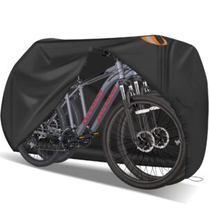Zettum Bike Cover for 2 Bikes - Stationary Bike Covers for Outside Storage Waterproof Outdoor & Heavy Duty