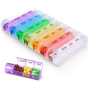 Alyvisun 7 Day Pill Box Organiser 4 Times a Day