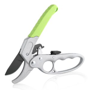 SPEEDWOX Gardening Hand Tools Gardening Shears Hedge Trimmer Hedge Clippers Ratchet Pruning Shears Work 3 Times Easier Garden Clippers Handheld Garden Snips and Pruners Grass Scissors Trimming