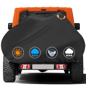 Zettum Bike Cover for Transport 2 Bikes - Bike Covers for Outside Storage on Rear Bike Rack Waterproof Outdoor & Heavy Duty