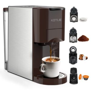 KOTLIE Espresso 4in1 Coffee Machine for Nespresso Original/Dolce Gusto/L’OR/Starbucks/Ground Capsule and ESE Coffee Pods