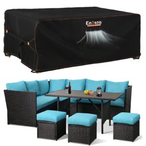 Enzeno Garden Furniture Cover Waterproof，Outdoor Furniture Cover Windproof