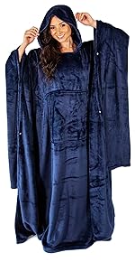 hoodie blanket hood over size jumper women sweat men fleece snuggle comfort super soft smooth wear
