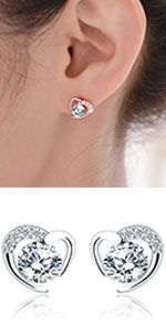 Silver Stud Earrings for Women