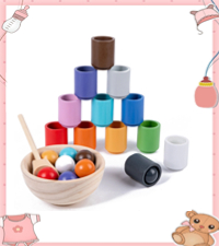 Balls in Cups Montessori Wooden Toy