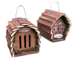 Wooden Hanging Butterfly & Insect Bee House Se