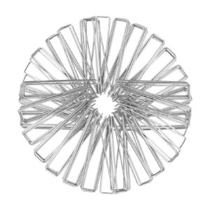 BEEWAY Garden Pegs - Pack 100 6"/150mm Φ3mm Galvanised Steel Landscape Staples