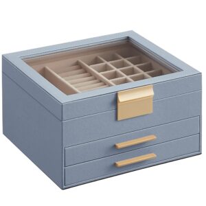 SONGMICS Jewellery Box with Glass Lid