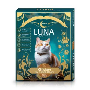 LUNA Premium Lickable Cat Treats - 100% Natural Creamy Kitten Treats for Kitty