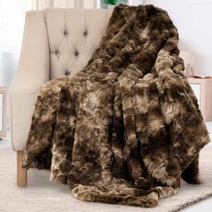 Everlasting Comfort Faux Fur Throw Blanket - Double Sided