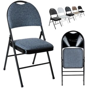 Nyxi Set of 2 Folding Chairs Premium Quality with Padded Fabric or PVC Seats