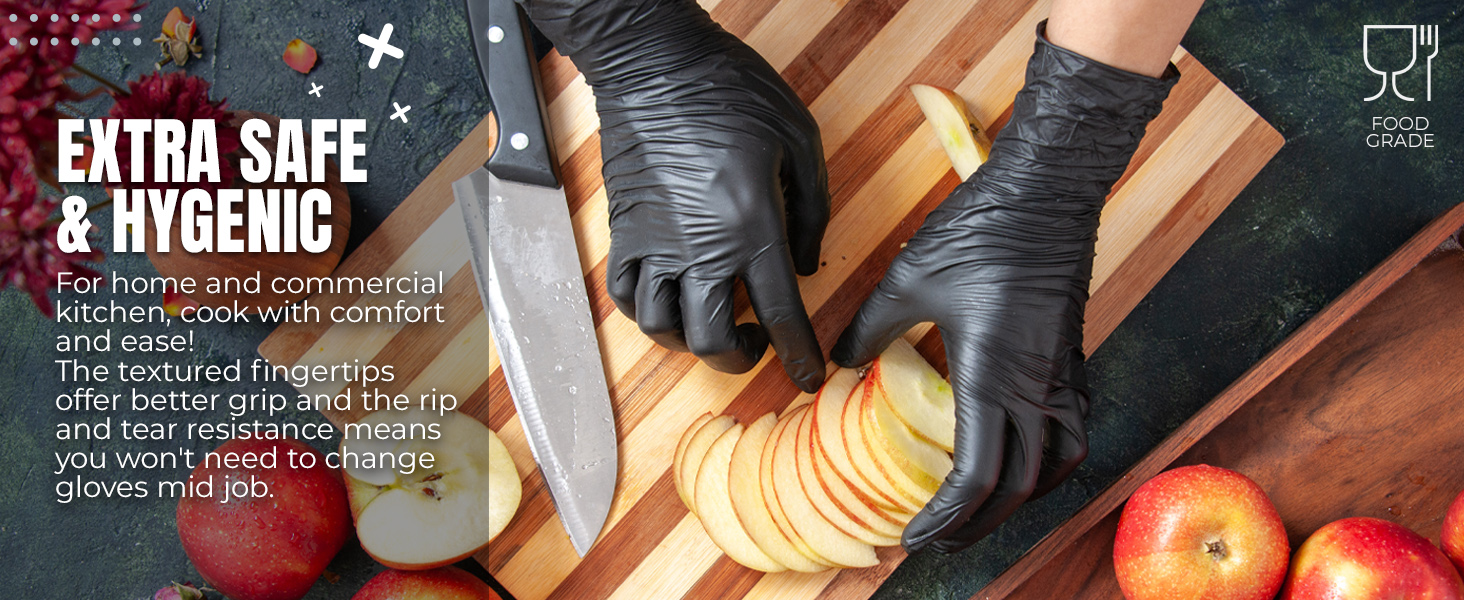 Black Disposable Gloves 