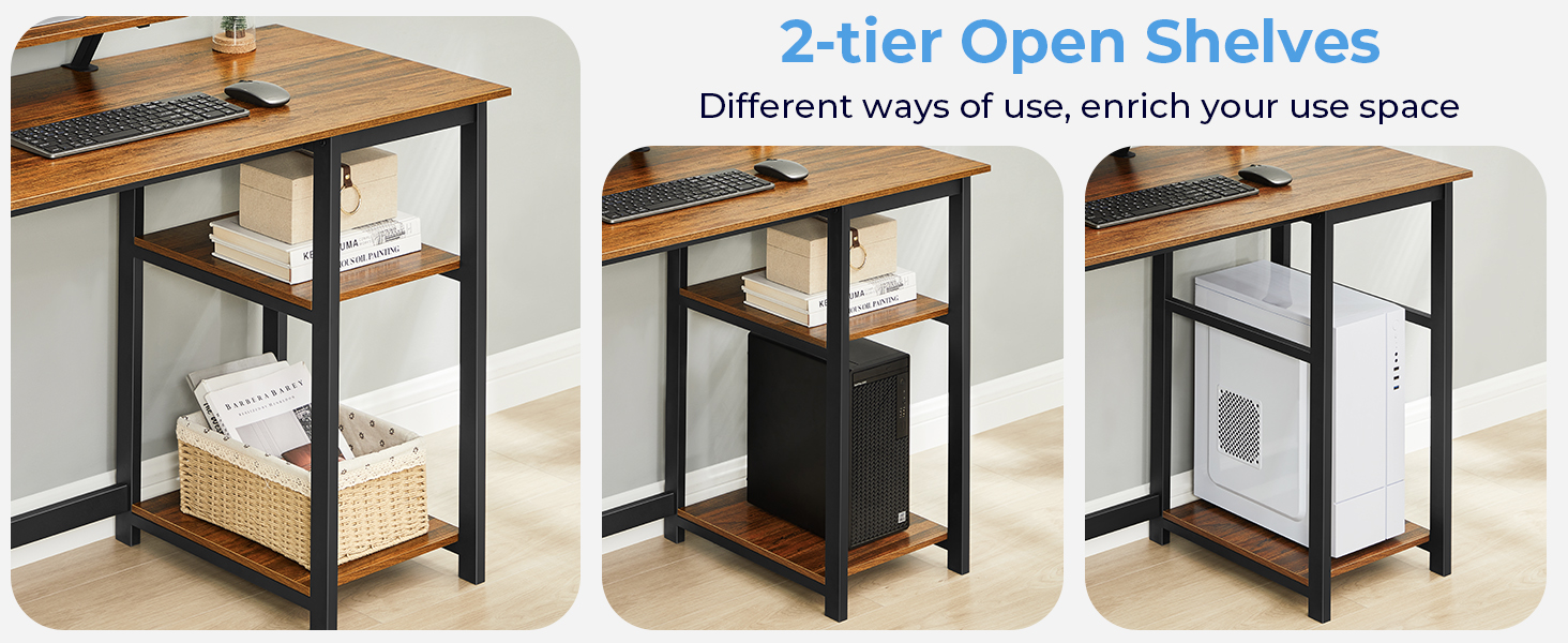2-tier Open Shelves