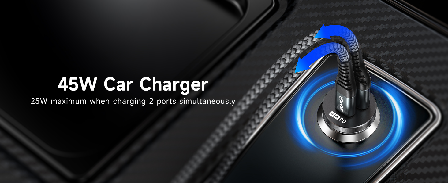 45W car charger