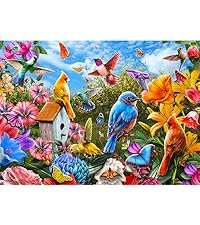 1000 piece birds and flowers