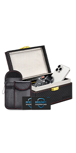 Faraday box and pouch and rfidcard