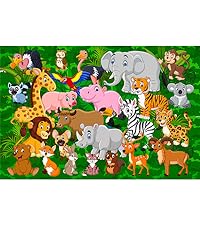 100 piece Cartoon Wild Animals