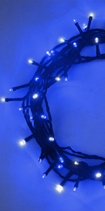 Fairy lights Blue &Cool White-Green cable