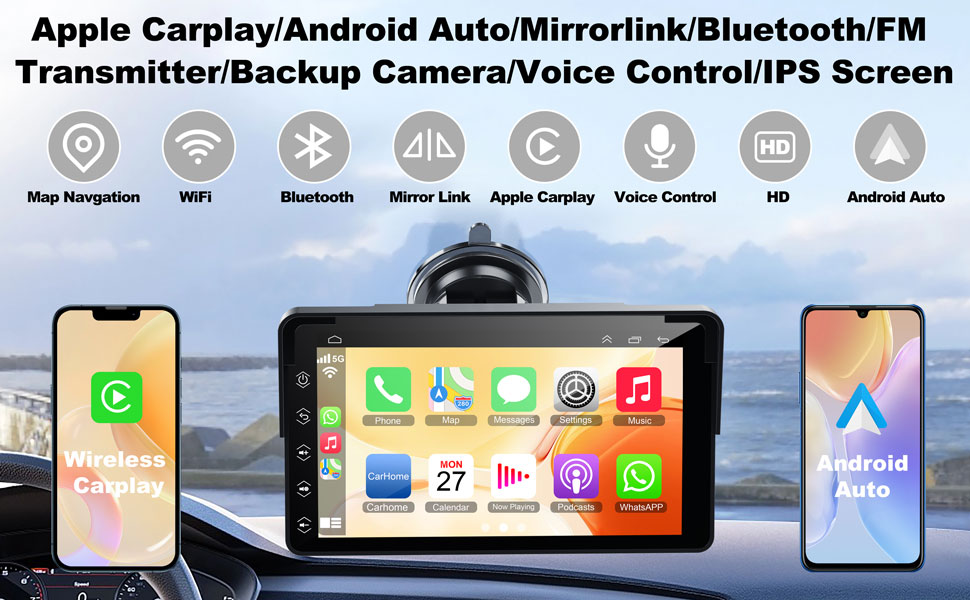Portable carplay screen