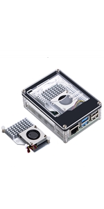 Raspberry Pi 5 9 ply acrylic case with official Raspberry Pi Active Cooler