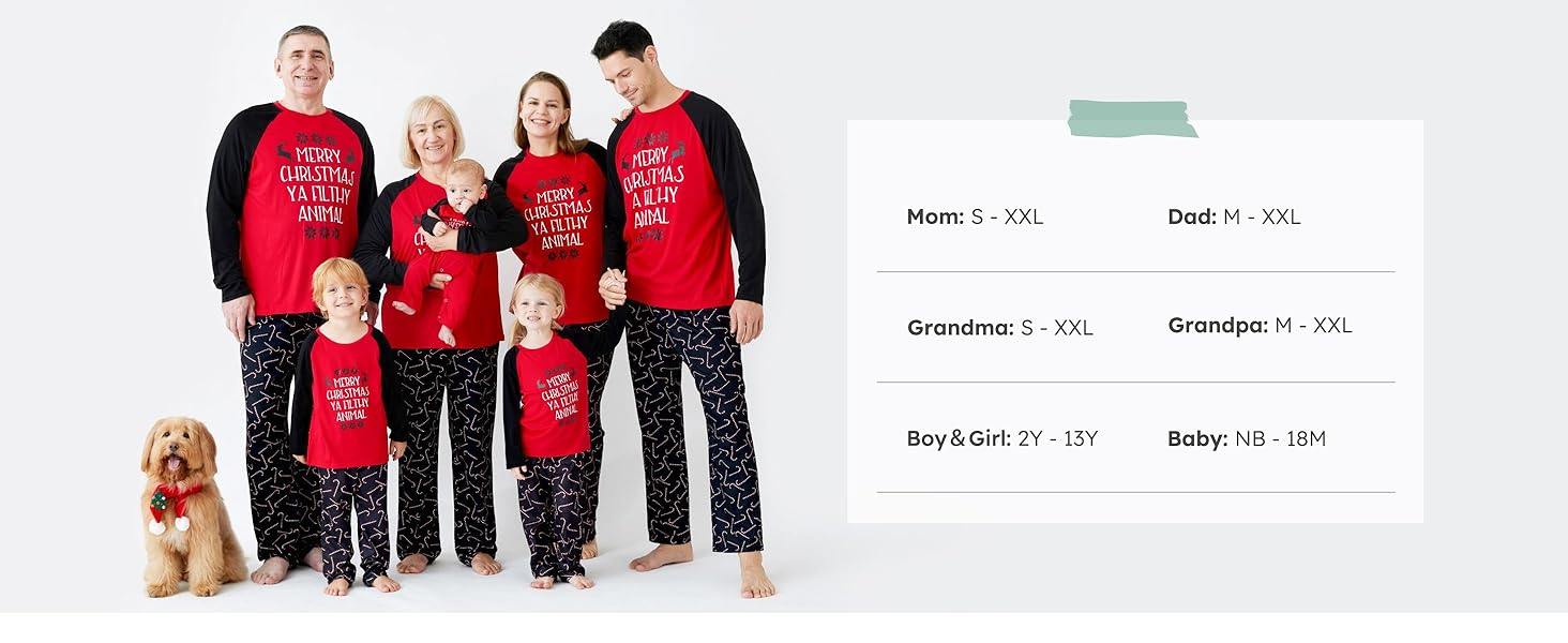 PATPAT Family Matching Christmas Pajamas