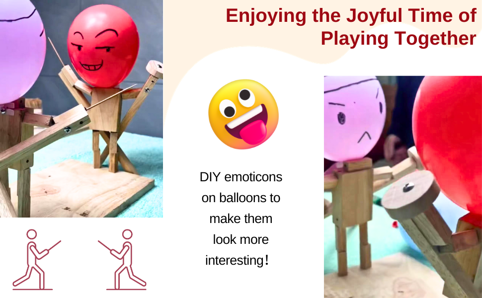 whack a balloon party games whack a balloon wooden fencing puppets