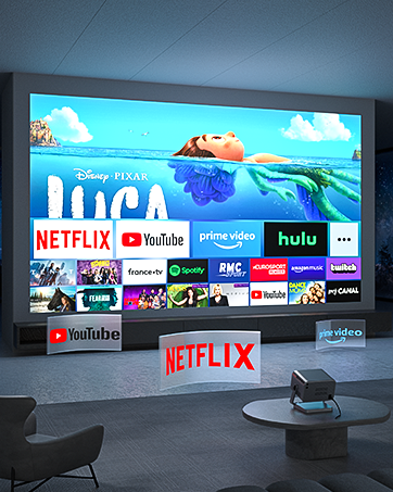 [AutoFocus&Keystone] Smart Projector, VOPLLS M10 WiFi 6 Bluetooth Projector with Netflix Official...