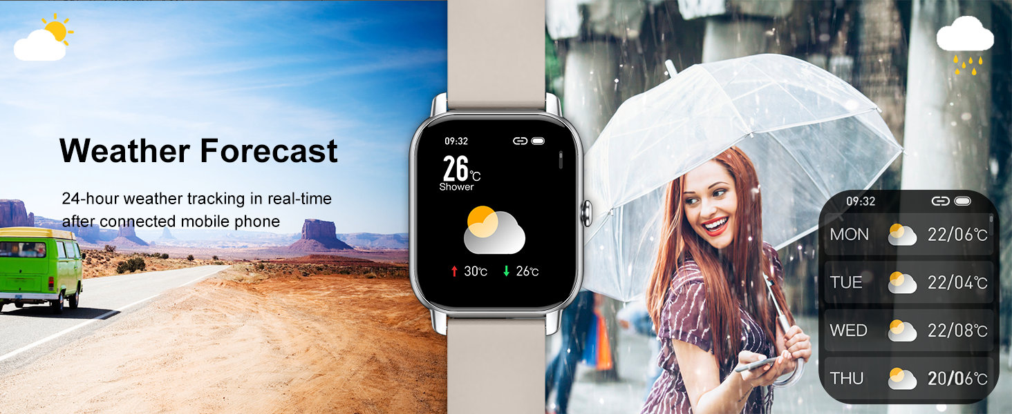 Activity Tracker with Heart Rate Monitor, IP68 Waterproof Smart Watch Compatible with Android iOS