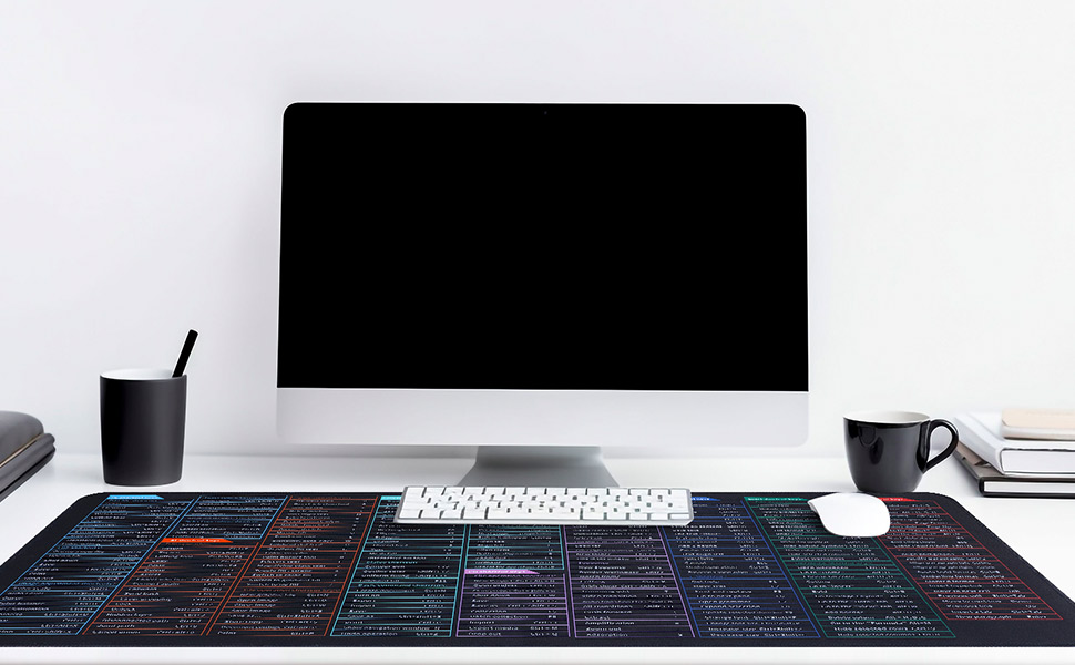 anti slip keyboard mat with shortcuts