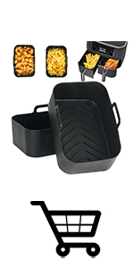 black air fryer silicone liner