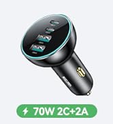 Rocoren iPhone 15 Charger Cable 60W [3-Pack 2M+2M+1M] USB C to USB C Cable PD3.0 QC4.0 Fast Charg...