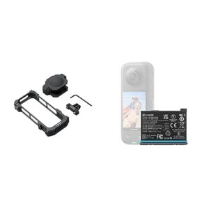Insta360 Insta360Insta360 X3 Utility Cage Protective Frame With Built in Lens Protectors & X3 Original Battery (1800mAh) Replacement/Spare for up to Extra 80 Minutes Recording Time (INAQBT/A)