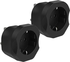 European to UK Plug Adaptor 2 Pack