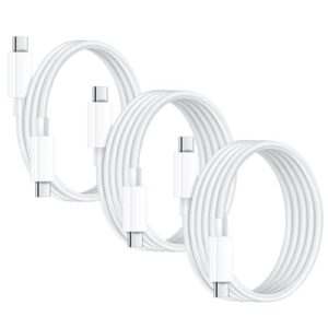 Rocoren iPhone 15 Charger Cable 60W [3-Pack 2M+2M+1M] USB C to USB C Cable PD3.0 QC4.0 Fast Charging for iPhone 15