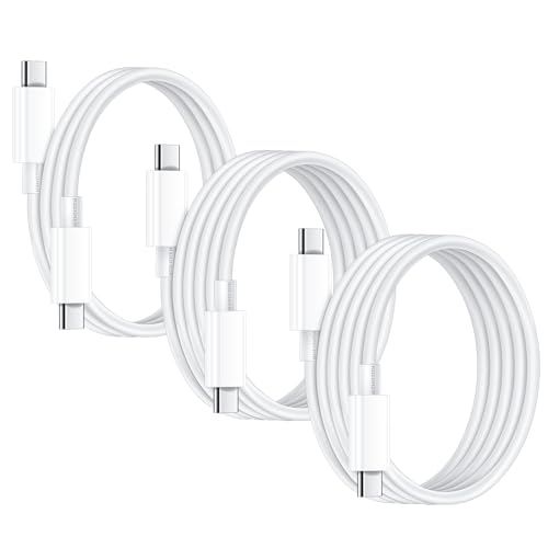 Rocoren iPhone 15 Charger Cable 60W [3-Pack 2M+2M+1M] USB C to USB C Cable PD3.0 QC4.0 Fast Charging for iPhone 15