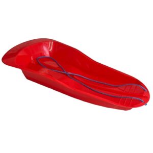 AB Tools 1 Red Plastic Heavy Duty Outdoor Snow Sledge Toboggan Sleigh Bobsleigh