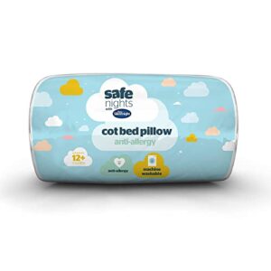 Silentnight Safe Nights Cot Bed Pillow - Anti Allergy Nursery Pillow For Sleeping Children Kids Newborn Baby Babies - Hypoallergenic Machine Washable Baby Shower Gifts