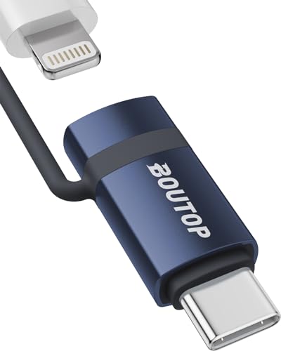 BOUTOP C33 [Apple MFi Certified] 60W Lightning to USB C Adapter for Fast Charging Compatible with iPhone 15 Pro/15 Pro Max/15/15 Plus