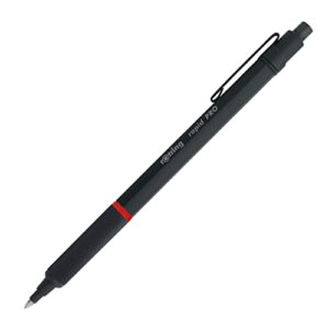Otring Rapid Pro Retractable Ballpoint Technical Drawing Pen | Medium Point | Blue Ink | Black Full-Metal Body