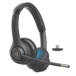 JLab Go Work 2nd Gen Wireless Headsets with Microphone for Laptop