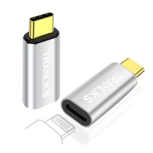 TRANLIKS 2 Pack USB C to Lightning Adapter