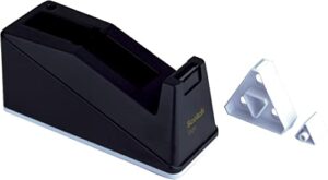 Scotch Desk Tape Dispenser - 1 C10 Scotch Weighted Dispenser Holding Tape up to 25 mm Wide and 66 m Long - Refillable Sticky Tape Dispenser for Home and Office - Black