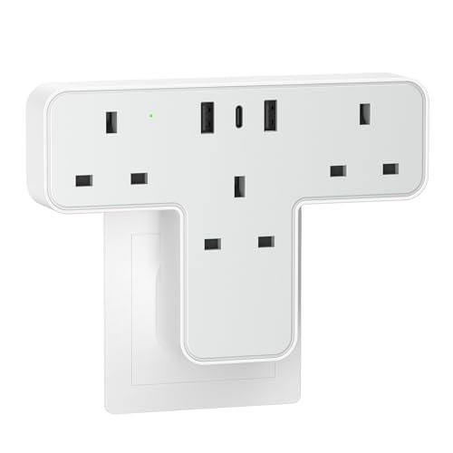 Multi Plug Adaptor with 3 USB Ports (2 USB A & 1 USB C)