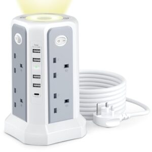Tower Extension Lead with USB Solts and Night Light