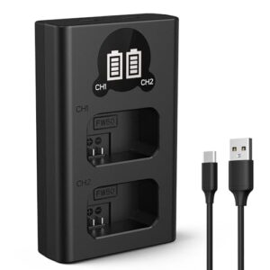 K&F Concept NP-FW50 Battery Charger with LCD Screen