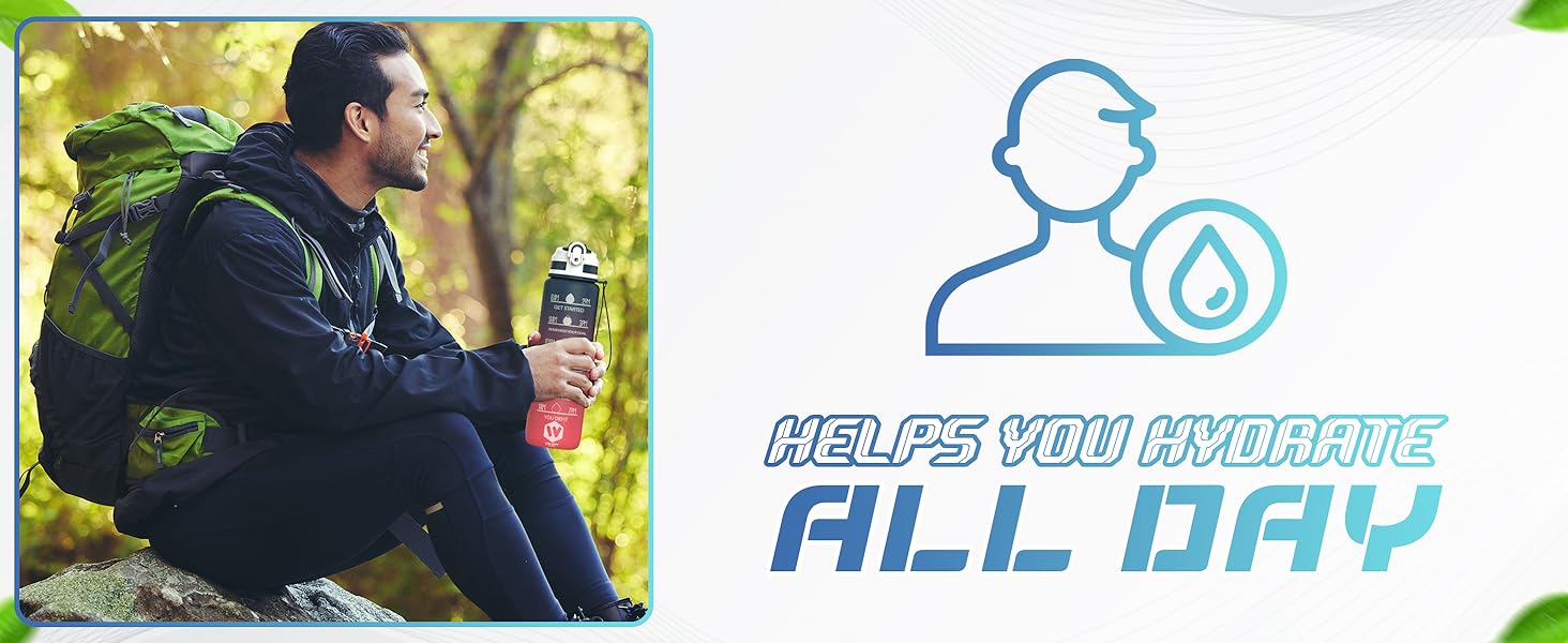 water bottle with straw