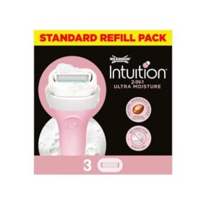 WILKINSON SWORD - Intuition Ultra Moisture Blades For Women | No Shave Gel Needed | Pack of 3 Razor Blade Refills
