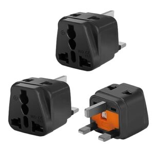 3-PACK UK Travel Adapter